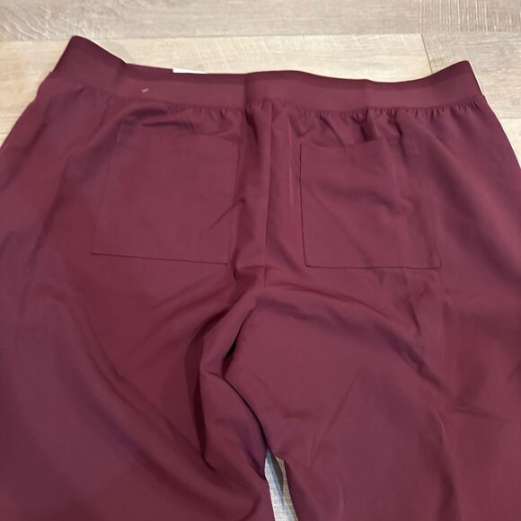 STYLUS WOMENS BURGUNDY RED HIGH RISE JOGGER PANTS NEW 3X - Picture 10 of 10